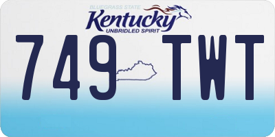 KY license plate 749TWT