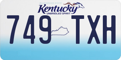 KY license plate 749TXH