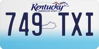 KY license plate 749TXI