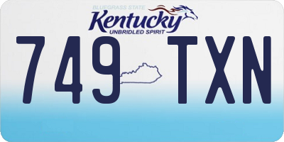 KY license plate 749TXN