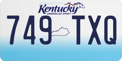 KY license plate 749TXQ