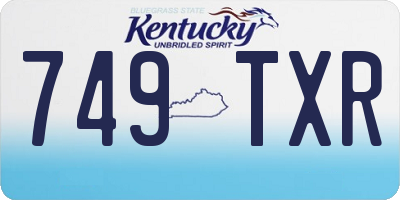 KY license plate 749TXR