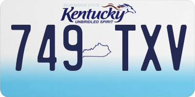 KY license plate 749TXV