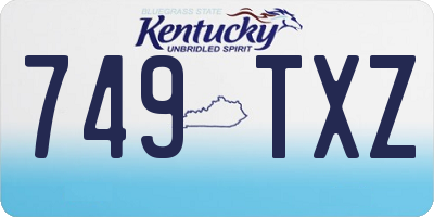 KY license plate 749TXZ