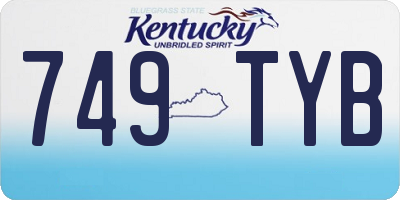 KY license plate 749TYB