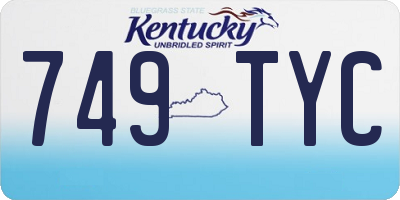 KY license plate 749TYC