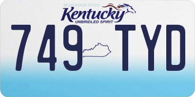 KY license plate 749TYD