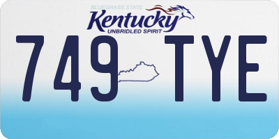 KY license plate 749TYE