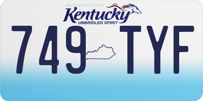 KY license plate 749TYF