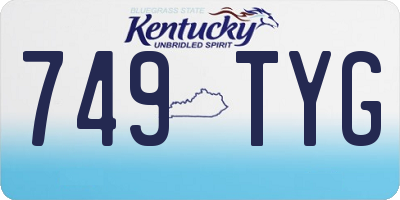 KY license plate 749TYG