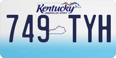 KY license plate 749TYH