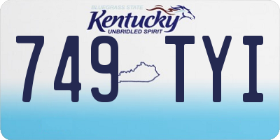 KY license plate 749TYI