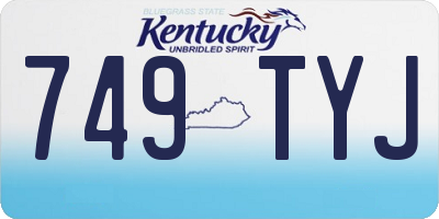 KY license plate 749TYJ