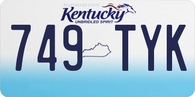 KY license plate 749TYK