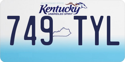 KY license plate 749TYL