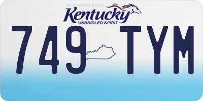 KY license plate 749TYM