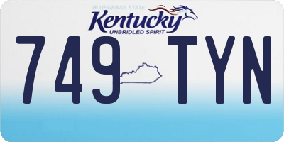 KY license plate 749TYN