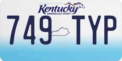 KY license plate 749TYP
