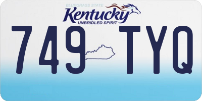 KY license plate 749TYQ