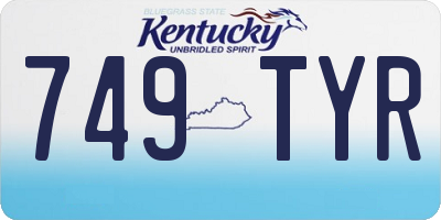 KY license plate 749TYR