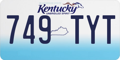 KY license plate 749TYT