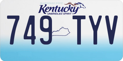 KY license plate 749TYV