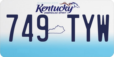 KY license plate 749TYW