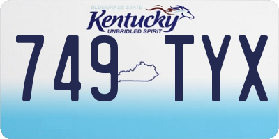 KY license plate 749TYX
