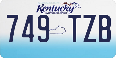 KY license plate 749TZB