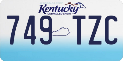 KY license plate 749TZC