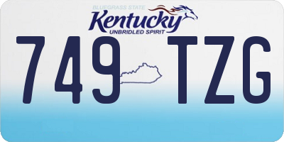 KY license plate 749TZG