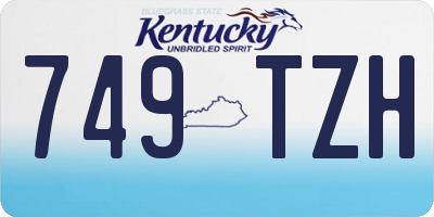 KY license plate 749TZH