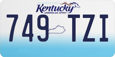 KY license plate 749TZI