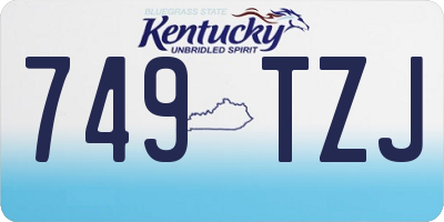 KY license plate 749TZJ