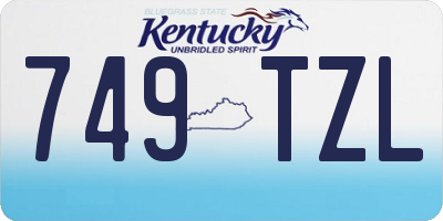 KY license plate 749TZL