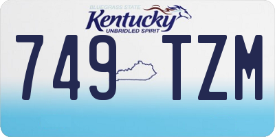 KY license plate 749TZM