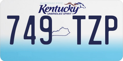 KY license plate 749TZP
