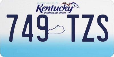 KY license plate 749TZS