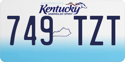 KY license plate 749TZT