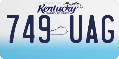 KY license plate 749UAG