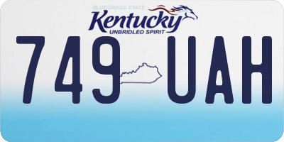 KY license plate 749UAH