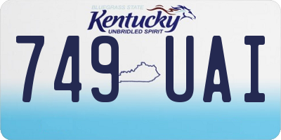 KY license plate 749UAI