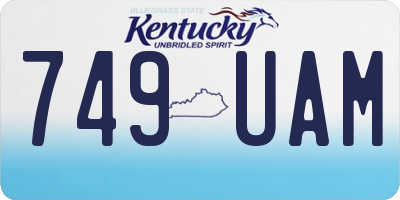 KY license plate 749UAM