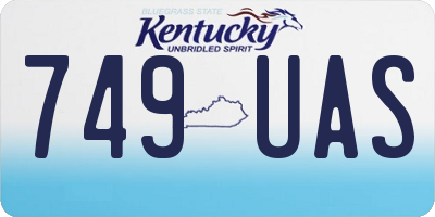 KY license plate 749UAS