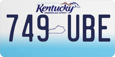 KY license plate 749UBE