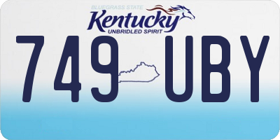 KY license plate 749UBY