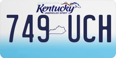 KY license plate 749UCH