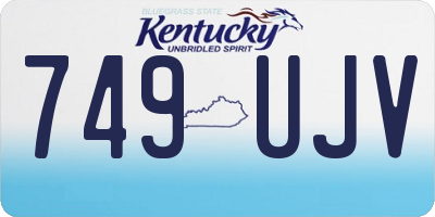 KY license plate 749UJV