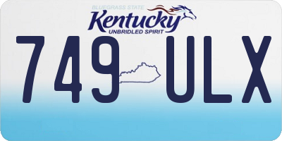 KY license plate 749ULX