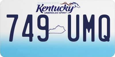 KY license plate 749UMQ